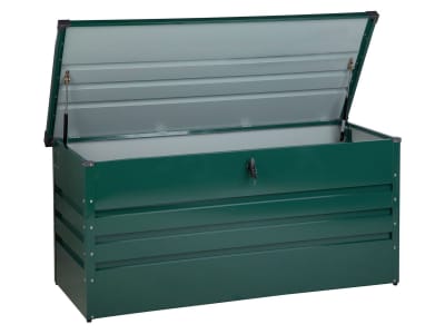 Coffre de rangement 132 cm 62 cm métal vert foncé