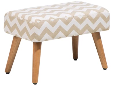Repose-pied coton beige