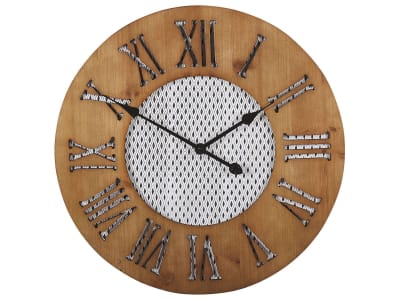 Horloge murale bois de sapin marron