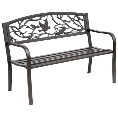 Banc 2 places de jardin style rural chic