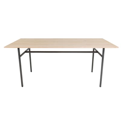Table repas chêne et métal rectangulaire 180 cm