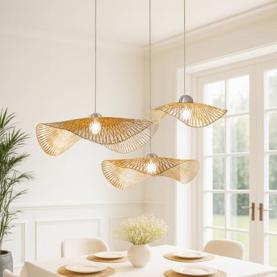 Suspension aérienne en bambou tressé 55cm