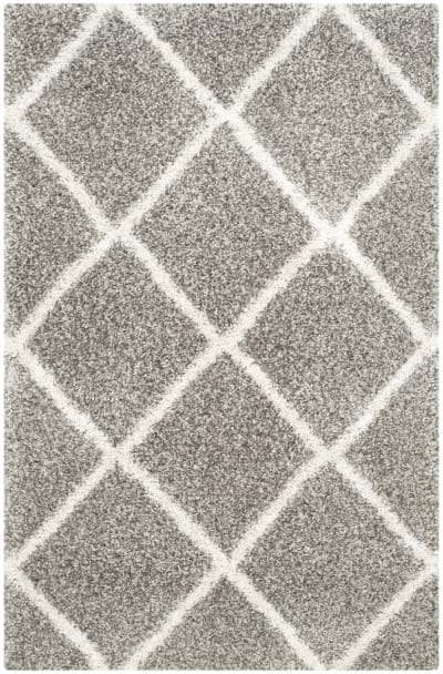 Tapis en polypropylène gris/blanc, 122 x 183 cm