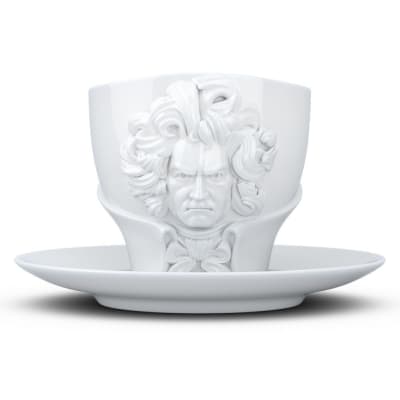 Tasse et sous tasse Beethoven en porcelaine 260ml