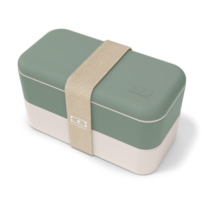 Lunch box 2 compartiments Made in France 1L en PBT Vert Natural