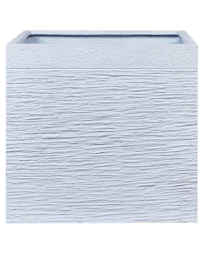 Cache-pot d'extérieur en céramique blanc h46