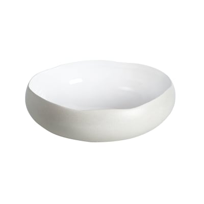Coupe en grès de table blanc 27 cm