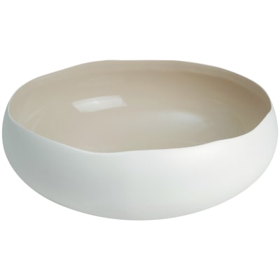 Coupe en grès de table beige 34 cm