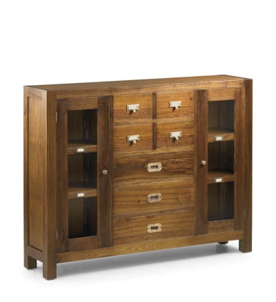 Console en bois marron L 115 cm