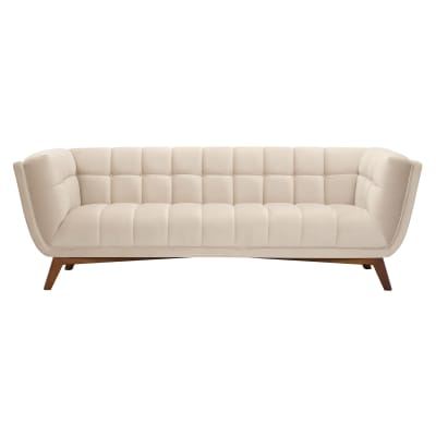 Canapé 3 places en velours beige