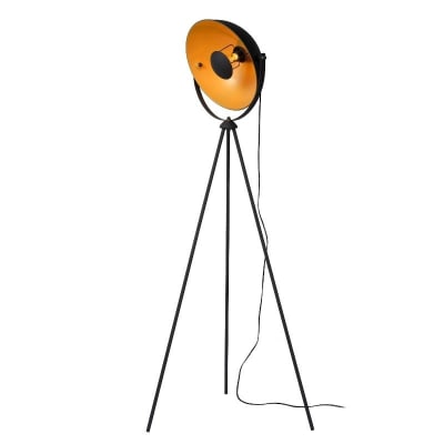 Lampadaire Led métal noir/doré H148cm