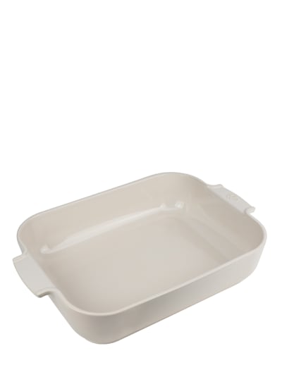 Plat four céramique rectangle écru 40cm