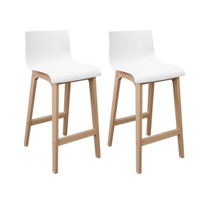 Lot de tabourets de bar en chêne 65cm