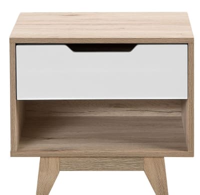 Table de nuit à 1 tiroir blanc