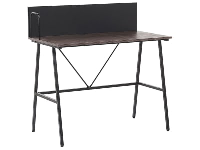Bureau effet bois foncé