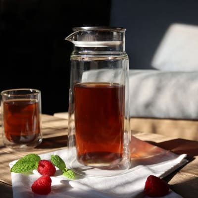 Carafe infuseur double paroi en verre 650ml