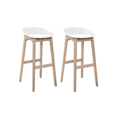 Lot de tabourets de bar en bois 65cm
