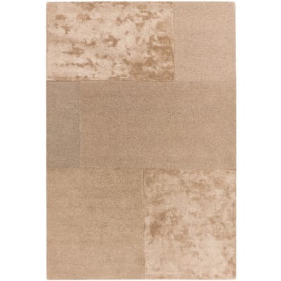 Tapis tufté main en laine beige 120x170 cm