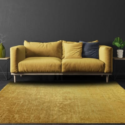 Tapis de salon moderne jaune or 160x230 cm