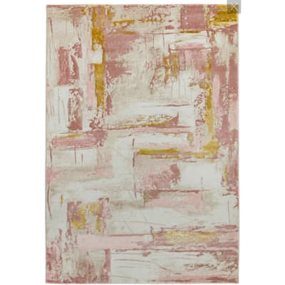 Tapis de salon moderne rose 120x170 cm