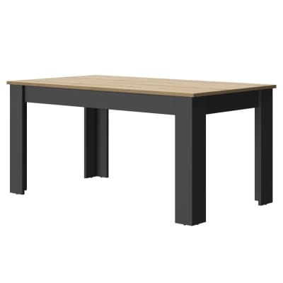 Table à manger rectangulaire extensible 8 pers. - bois foncé