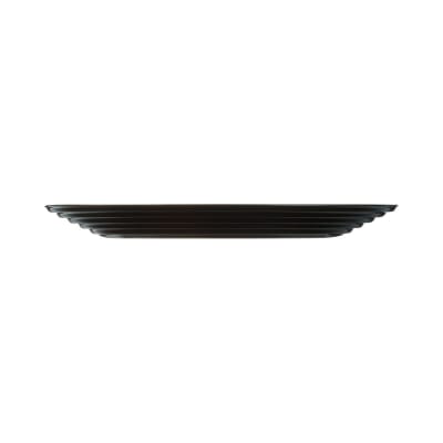 Assiette plate noire en verre trempé extra résistant D25cm