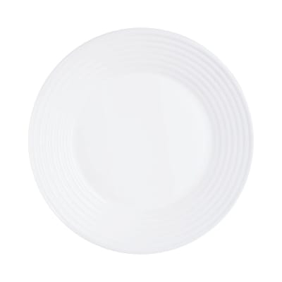 Assiette plate en verre opale extra résistant D25cm