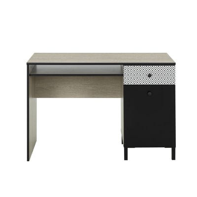 Bureau avec 1 porte et 1 tiroir - bois clair