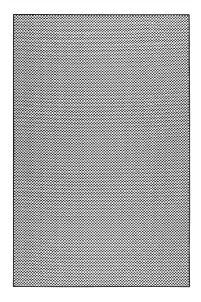 Tapis exterieur tissé plat motif damier blanc et noir 120x170