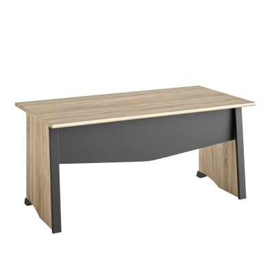 Bureau style industriel avec voile de fond - beige et