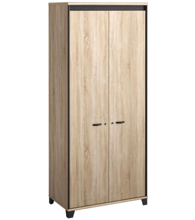 Armoire 2 portes effet bois clair