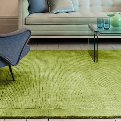 Tapis tufté main en Laine Vert 120x170 cm
