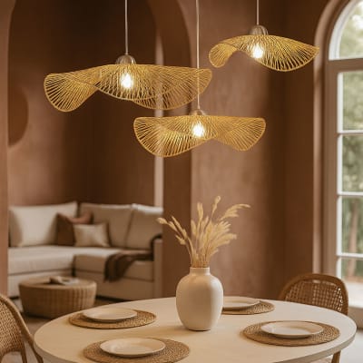 Suspension aérienne en bambou tressé 75cm