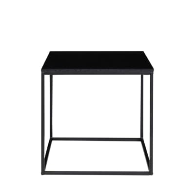 Table d'appoint en métal et bois - noir