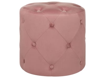 Pouf en tissu rose 40x40cm