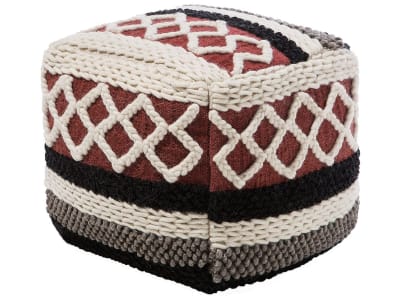 Pouf en tissu multicolore 48x42cm