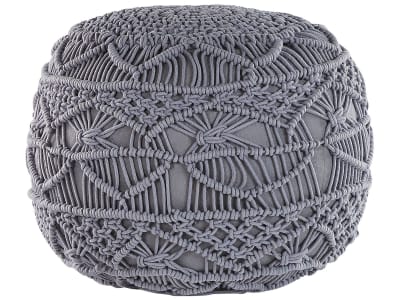 Pouf en tissu gris 40x40cm