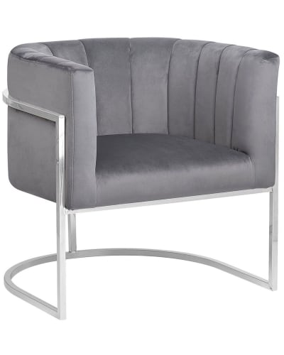 Fauteuil en velours gris h72