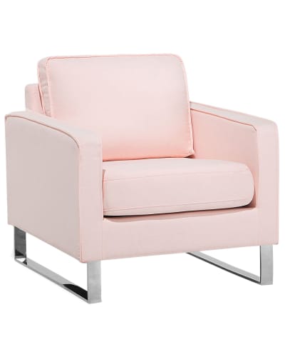 Fauteuil en tissu rose h82