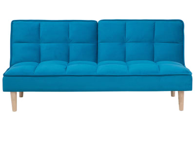 Canapé-lit 3 places tissu turquoise