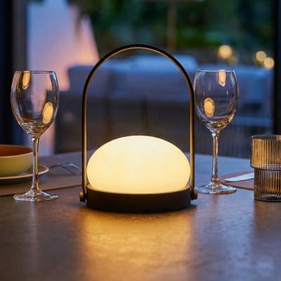 Lampe baladeuse sans fil acier noir h22cm