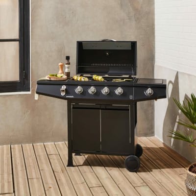 Barbecue au gaz 4 brûleurs avec feu latéral