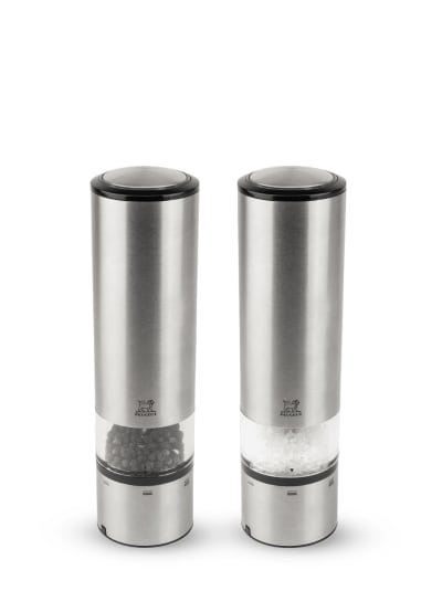 Duo de moulins poivre et sel électriques inox H20cm