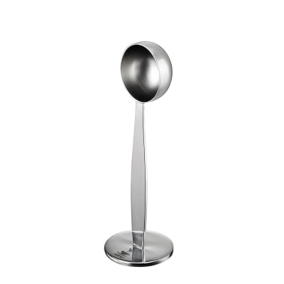 Tasseur à café avec cuillère doseuse en acier inoxydable argent
