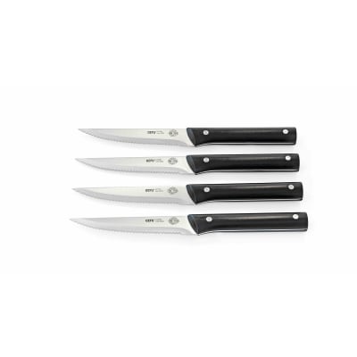 Set de 4 couteaux à steak en acier argent