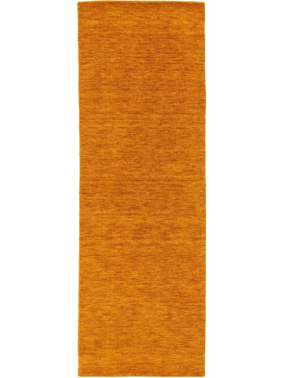 Tapis de couloir en laine jaune 70x200