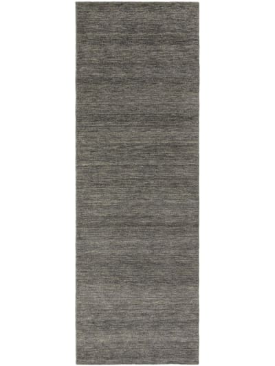 Tapis de couloir en laine gris 80x250