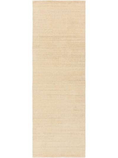 Tapis de couloir en laine crème 70x200