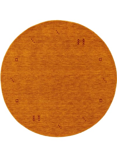 Tapis en laine rond jaune D 160