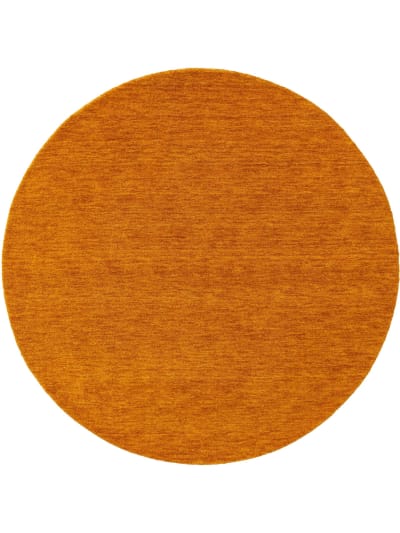 Tapis en laine rond jaune D 120